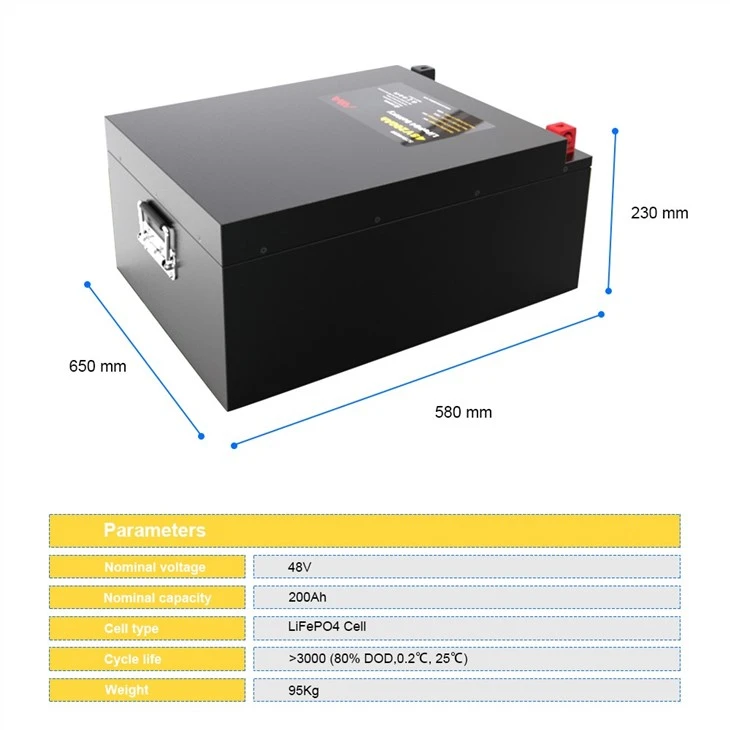 Deep Cycle 200ah 48v Lithium Iron Phosphate Rechargeable Lifepo4 Lithium Battery Pack